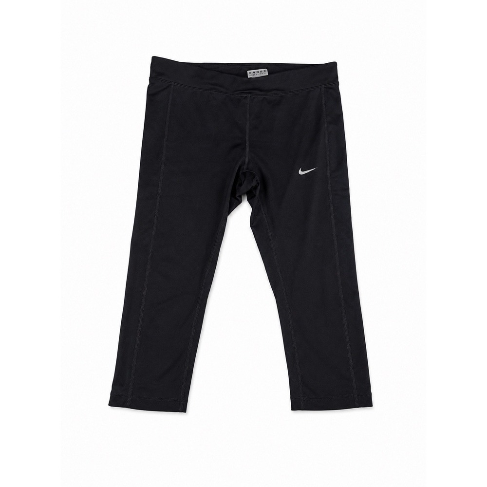 nike womens cropped drawstring leggings capri medium black